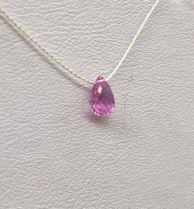 1 AAA Natural Brilliant Pink Sapphire .6cts Briolette Bead 5899D - PremiumBead Alternate Image 4