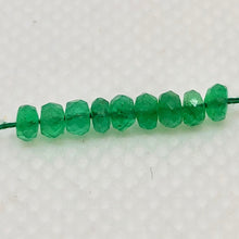 Load image into Gallery viewer, 4 Natural Emerald 2x1.5mm to 3x1.5mm Faceted Roundel Beads 10715A - PremiumBead Primary Image 1
