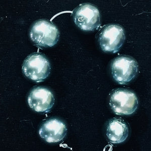 Fresh Water Pearls Round | 11-12 mm | Blue Peacock | 8 Bead