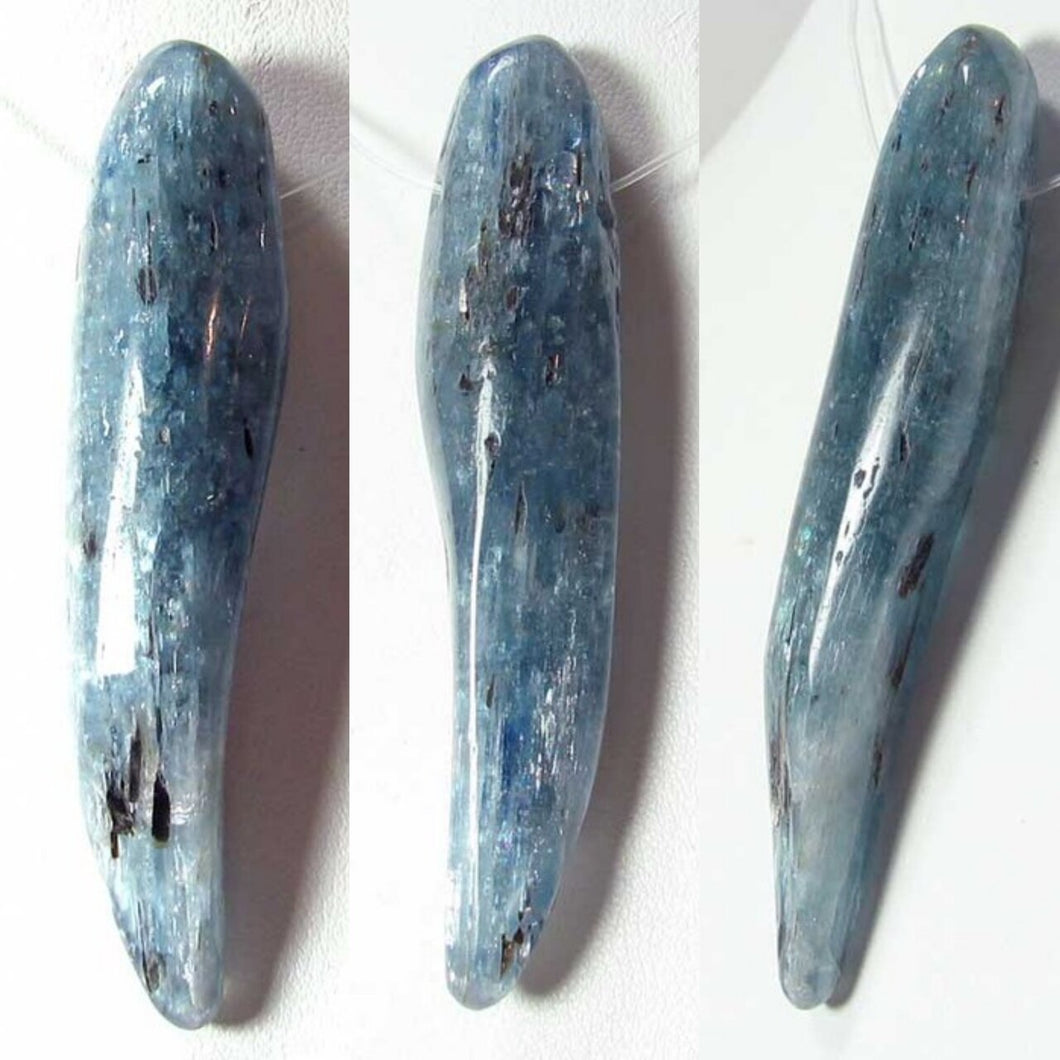90cts Blue Kyanite W/tourmaline Pendant Bead 10418x - PremiumBead Primary Image 1