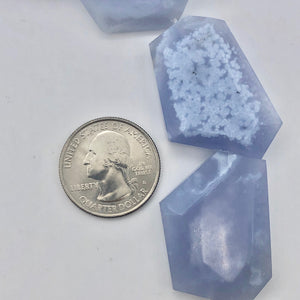 745cts Druzy Blue Chalcedony Faceted Bead 16" Strand - PremiumBead Alternate Image 3
