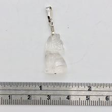 Load image into Gallery viewer, New Moon! Clear Quartz Wolf 925 Sterling Silver Pendant - PremiumBead Alternate Image 4
