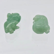 Load image into Gallery viewer, Howling New Moon 2 Carved Aventurine Wolf / Coyote Beads | 22x12x7.5mm | Green - PremiumBead Alternate Image 6
