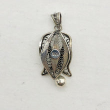 Load image into Gallery viewer, Hand Made Silver Filigree Bell Flower Pendant 5795
