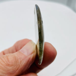 Natural Canadian Labradorite Pendant Bead | Green | 45mm |