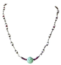 Load image into Gallery viewer, Designer Original Ruby Jade Pearl Sterling Silver 20 inch Necklace
