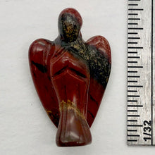 Load image into Gallery viewer, Hand Carved Brecciated Jasper Guardian Angel Figurine | 21x14x8mm | Red Brown
