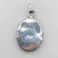 Load image into Gallery viewer, Turquoise Coral Sterling Silver Blossom Pendant | 1 1/4&quot; Long | Blue/Red |
