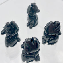 Load image into Gallery viewer, Howling New Moon 2 Carved Hematite Wolf Coyote Beads | 21x11x8mm | Silver black - PremiumBead Alternate Image 5
