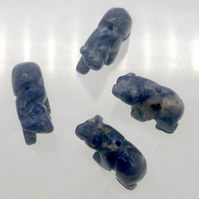 Load image into Gallery viewer, Hand-Carved Natural Sodalite Bear Bead Figurine | 13x18x7mm | Blue White - PremiumBead Alternate Image 7
