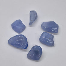 Load image into Gallery viewer, Chalcedony Nuggets | 48g | 32x21x12 to 21x20x11mm | Blue | 6 Pendant Beads |
