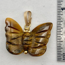 Load image into Gallery viewer, Tiger Eye Butterfly Pendant Necklace|Semi Precious Stone Jewelry |14k gf Pendant - PremiumBead Alternate Image 7
