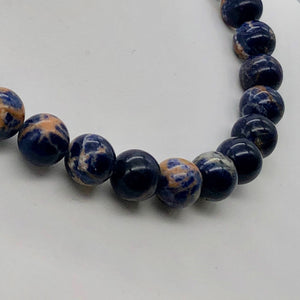 6 Blue Sodalite with White and Orange 12mm Round Beads 10781 - PremiumBead Alternate Image 4