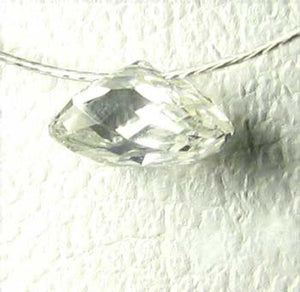 0.23cts Natural White Diamond Tabiz Briolette Bead 10617G - PremiumBead Alternate Image 2