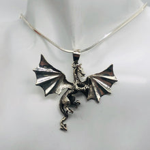 Load image into Gallery viewer, Dragon Sterling Silver Drop/Dangle | 2&quot; Long | Silver | 1 Pendant |
