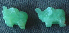 Load image into Gallery viewer, Cute 2 Chrysoprase Carved Elephant Beads | 15x10x7mm | Green - PremiumBead Alternate Image 2
