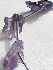 1 Natural Amethyst Lily Masterfully Hand Carved Flower 9608 - PremiumBead Primary Image 1