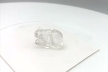 Load and play video in Gallery viewer, Quartz Hand Carved Bear Figurine/Worry bead | 13x18x9mm | Clear
