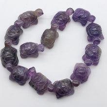Load image into Gallery viewer, Charming 2 Carved Amethyst Turtle Beads | 22x12.5x9mm | Purple - PremiumBead Alternate Image 4
