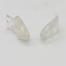 Load image into Gallery viewer, Swimmin&#39; 2 Carved Quartz Fish Koi Carp Beads | 23x11x5mm | Clear
