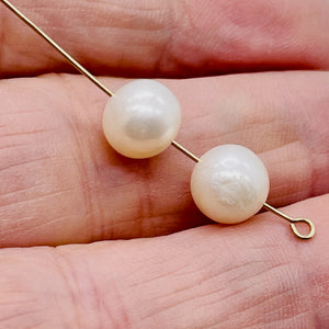 Natural Creamy Satin 8mm - 9mm Pearl 8 inch Strand 002639HS