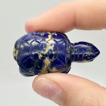 Load image into Gallery viewer, Natural Lapis Turtle Figurine or Pendant |40x21x13mm | Blue | 79.4 carats - PremiumBead Alternate Image 9
