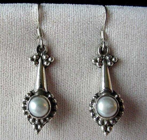 Cream Freshwater Pearl 925 Solid Sterling Silver Drop/Dangle Earrings 4723 - PremiumBead Primary Image 1