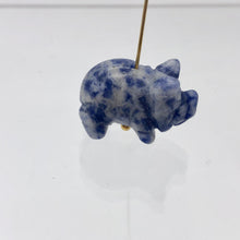 Load image into Gallery viewer, Oink 2 Carved Sodalite Pig Beads | 21x13x9.5mm | Blue - PremiumBead Alternate Image 5
