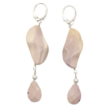 Load image into Gallery viewer, Mookaite Dangle Sterling Silver Lever Back Earrings | 3&quot; Long | Mauve | 1 Pair |
