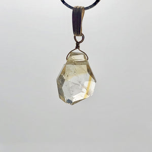 Citrine Crystal 14K Gold Filled Pendant | 3/4" Long | Pale Yellow | 1 Pendant |