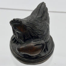 Load image into Gallery viewer, Chicken Hen with Chick Dark Teak Ojime/Netsuke Bead - PremiumBead Primary Image 1

