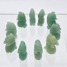 Load image into Gallery viewer, Howling New Moon Carved Aventurine Wolf/Coyote Figurine | 22x12x7.5mm | Green - PremiumBead Alternate Image 4
