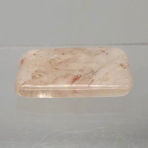 Quartz Orange Rectangular Pendant Bead | 40x30x6mm |