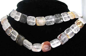 Spectacular Opal in Quartz Square Bead Strand 109340 - PremiumBead Primary Image 1