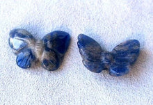Load image into Gallery viewer, Flutter 2 Carved Sodalite Butterfly Beads | 18x21x5mm | Blue white - PremiumBead Alternate Image 6
