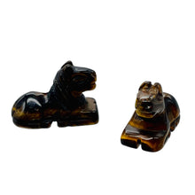 Load image into Gallery viewer, Trusty Steed Carved Tiger's Eye Horse Pony Bead Figurine
