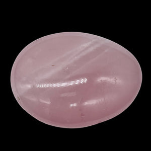 Rose Quartz Oval Meditation Worry Stone | 58x47x24 mm | Pink | 1 Stone |