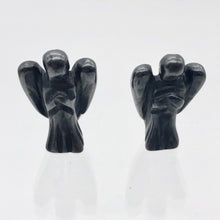 Load image into Gallery viewer, 2 Loving Hand Carved Hematite Guardian Angels | 21x14x8mm | Graphite - PremiumBead Alternate Image 3
