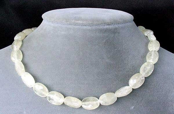 Sparkling Lemon Faceted Calcite Oval Bead Strand 104635 - PremiumBead Primary Image 1