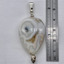 Load image into Gallery viewer, Ocean Jasper Sterling Silver Oval Pendant | 2&quot; Long | White | 1 Pendant |
