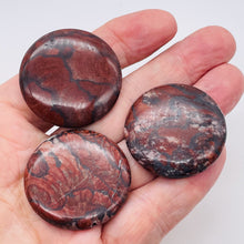 Load image into Gallery viewer, Oregon 3 Red Devil Jasper 40mm Coin Beads 9571
