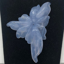 Load image into Gallery viewer, 38.2cts Exquisitely Hand Carved Blue Chalcedony Flower Pendant Bead - PremiumBead Alternate Image 6
