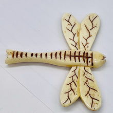Load image into Gallery viewer, Flutter Hand Carved Dragonfly Centerpiece Etched Bead | 2 3/8" Long |
