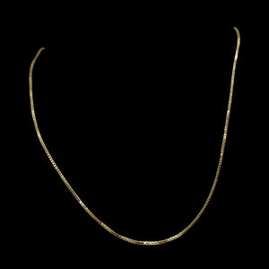Box Chain Necklace Vermeil over Sterling Silver | 20" Long | Gold | 1 Necklace |