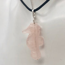 Load image into Gallery viewer, Rose Quartz Hand Carved Seahorse w/Silver Findings Pendant - So Cute! 509244RQS - PremiumBead Alternate Image 6
