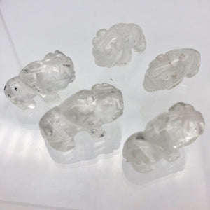 Charge! Quartz Hand Carved Bison / Buffalo Figurine | 21x14x8mm | Clear - PremiumBead Alternate Image 7