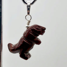 Load image into Gallery viewer, Red Jasper T- Rex Pendant Necklace|Semi Precious Stone Jewelry| Silver Pendant | - PremiumBead Alternate Image 6
