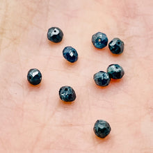 Load image into Gallery viewer, Blue Diamond Faceted Roundel Beads | 3-2.6mm | 9 Beads | ~1.0 carat |10597A
