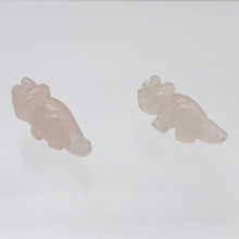 Load image into Gallery viewer, Dinosaur 2 Carved Rose Quartz Triceratops Beads | 22x12x7.5mm | Pink - PremiumBead Alternate Image 8
