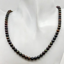 Load image into Gallery viewer, Dramatic Rainbow Red Cocoa Freshwater Pearl 14Kgf Necklace | 16 Inch |
